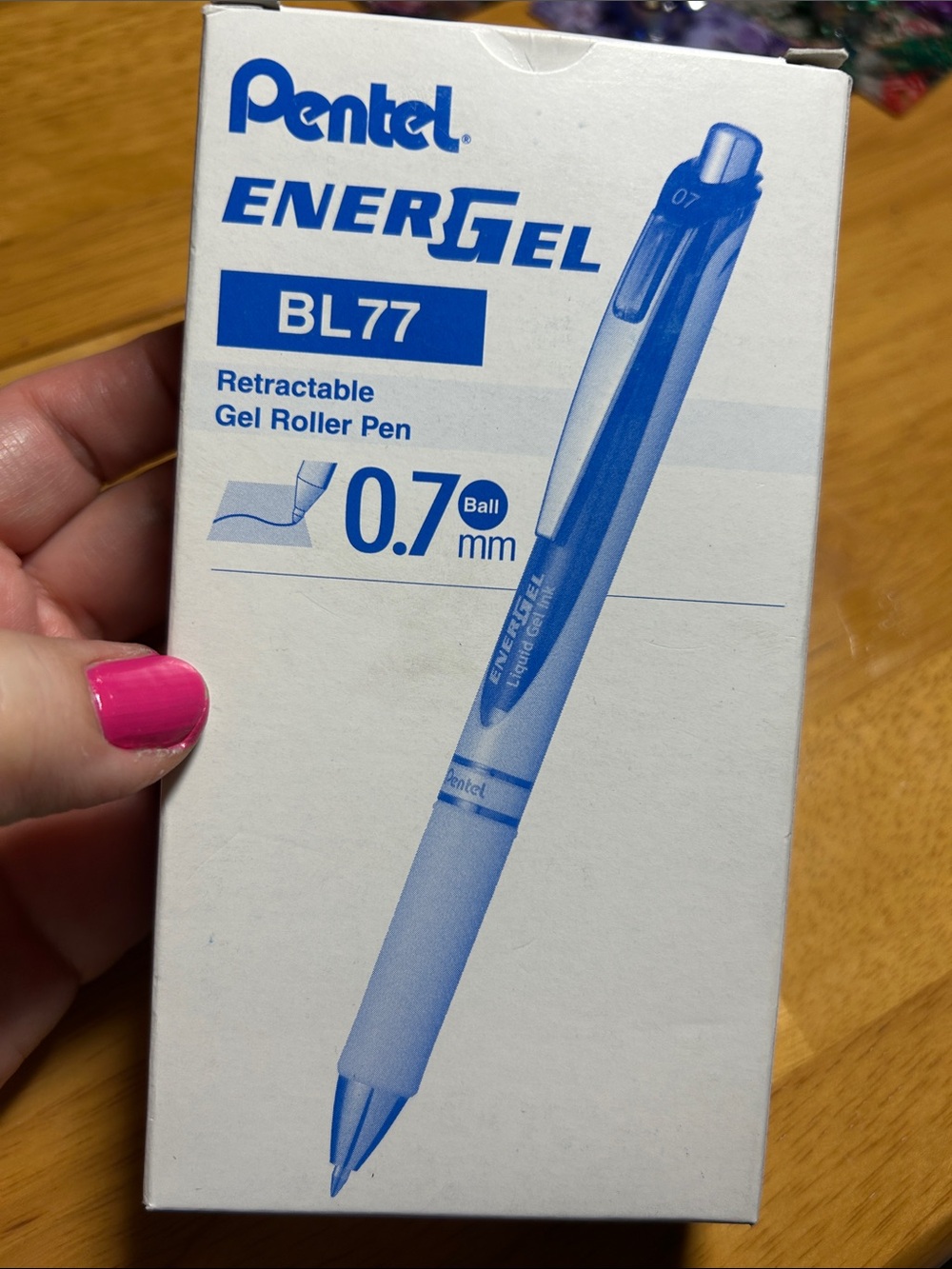 Pentel EnerGel BL77 0.7mm Retractable Gel Pen Blue 1 dozen New